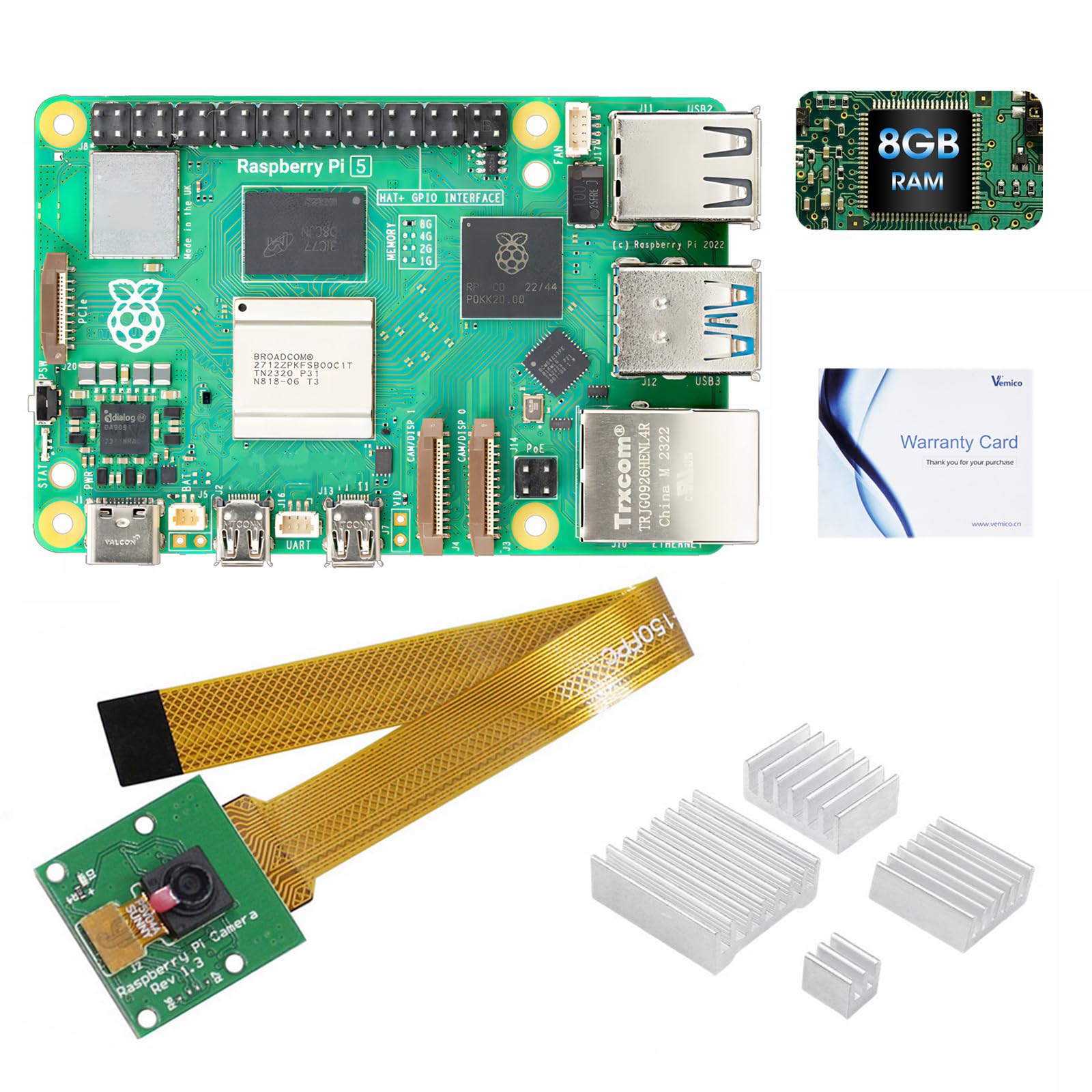 Kit Raspberry Pi 5 8GB Con Fotocamera E Dissipatori - Completo Di Accessori Per Progetti Tech - Foto 4