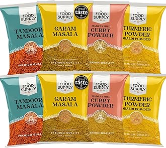 Premium Spice Kits - Premium Quality - Perfect Refill for your Kitchen Spice Tins TFS (CURRY SPICE KIT, 100g (Pack of 8))