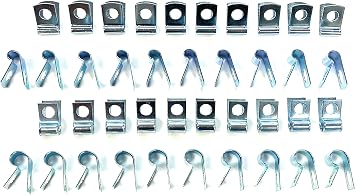 The Stop Shop Brake and Fuel Line Clip Assortment, 3/16, 1/4, 5/16 and 3/8 Inch Clips - 10 of each size
