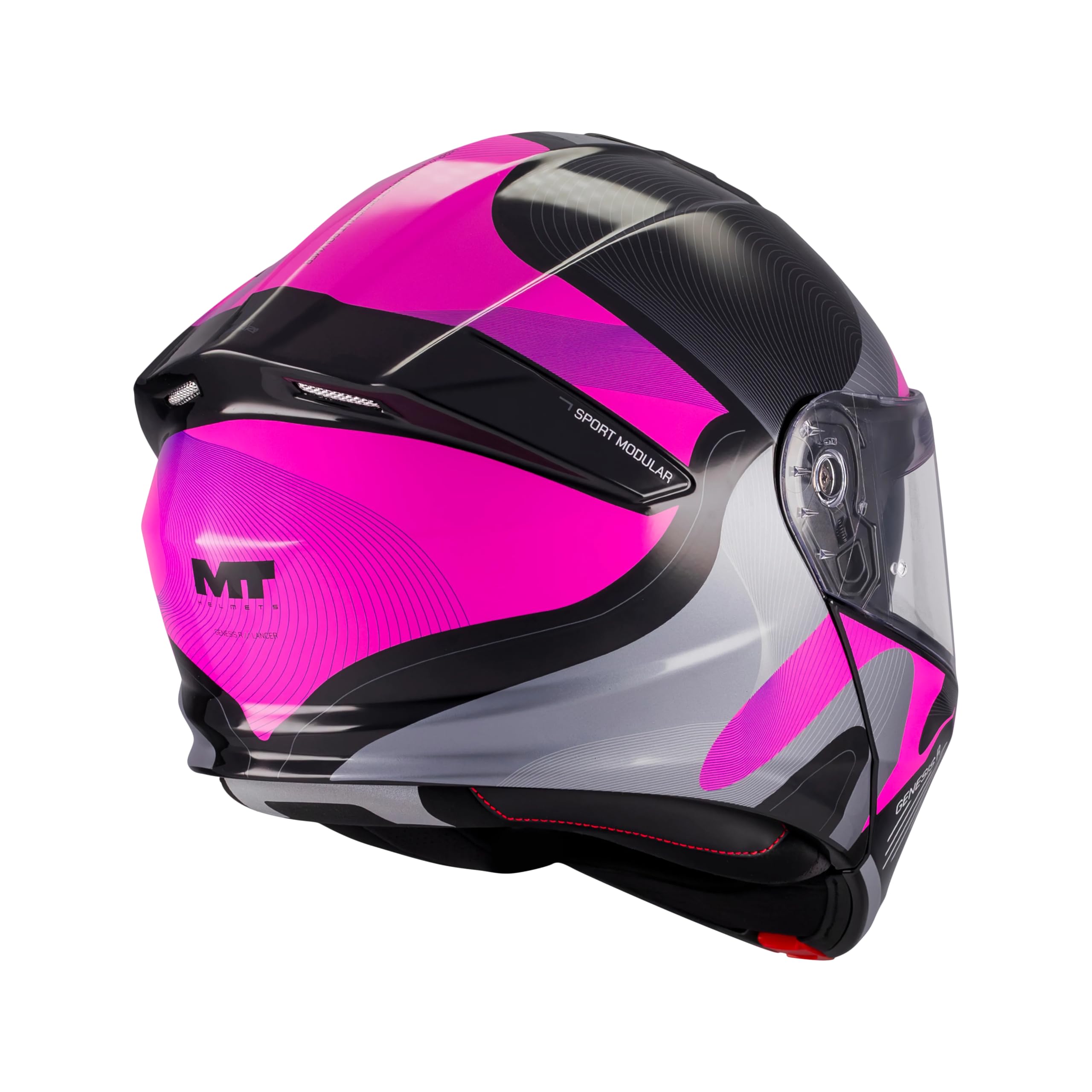 Casco Modular MT Helmet Genesis R SV Lancer B8 Brillo con Visor Solar Integrado 22.06