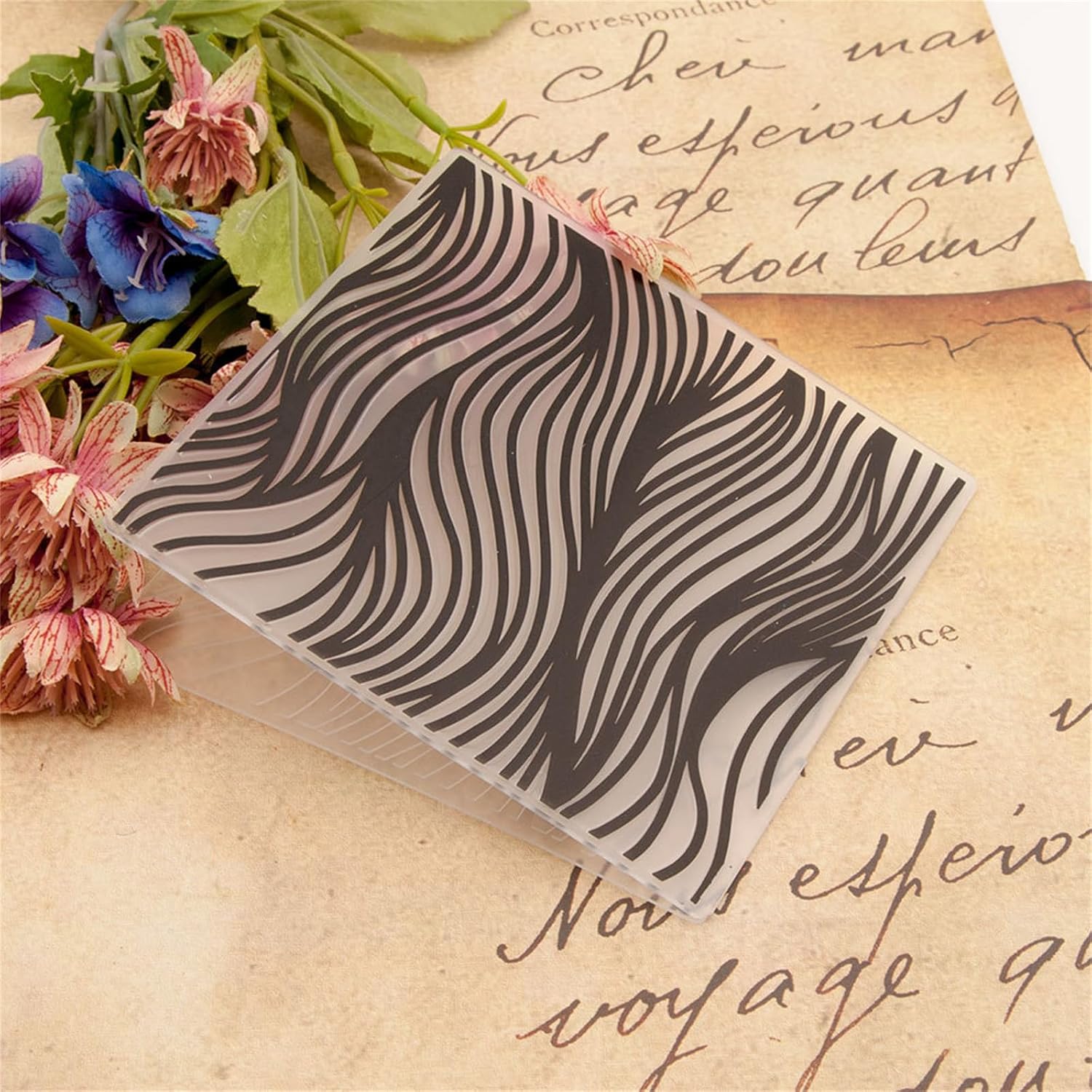 Ocean Waves Plastic Embossing Folders for Cards Making Sea WavesTexture Embossing Stencils for DIY Paper Crafts Scrapbooking Album Photo Decoration