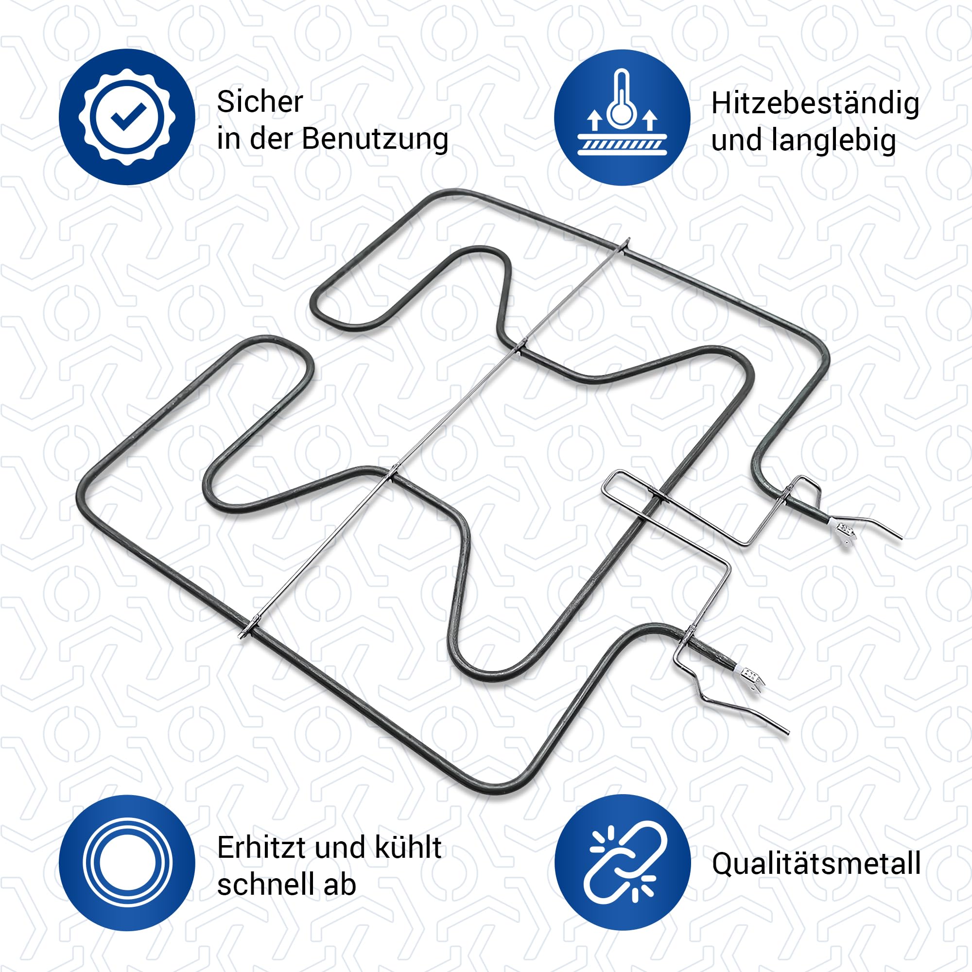 VIOKS Unterhitze Heizelement 230V 1300W Backofen Ersatz für Bosch 682466 | Heizung Backofenheizung, Ersatz für Balay Constructa Siemеns 00682466 Irca 2054R730 1R0D971001, Unten, Herd Ofen