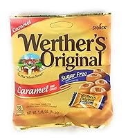 Vista 2 de Werther's Original Golosinas duras, caramelo sin azúcar, 1.46 onzas (3 bolsas - paquetes)