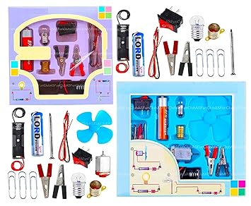 FunClub Science Kit for Kids Science Experiment Kit for Kids STEM Kit Electric Circuit Kit for Students DIY Science Kit for Student Science School Projects Kit DIY Gadgets Toy Educational Learning Kit
