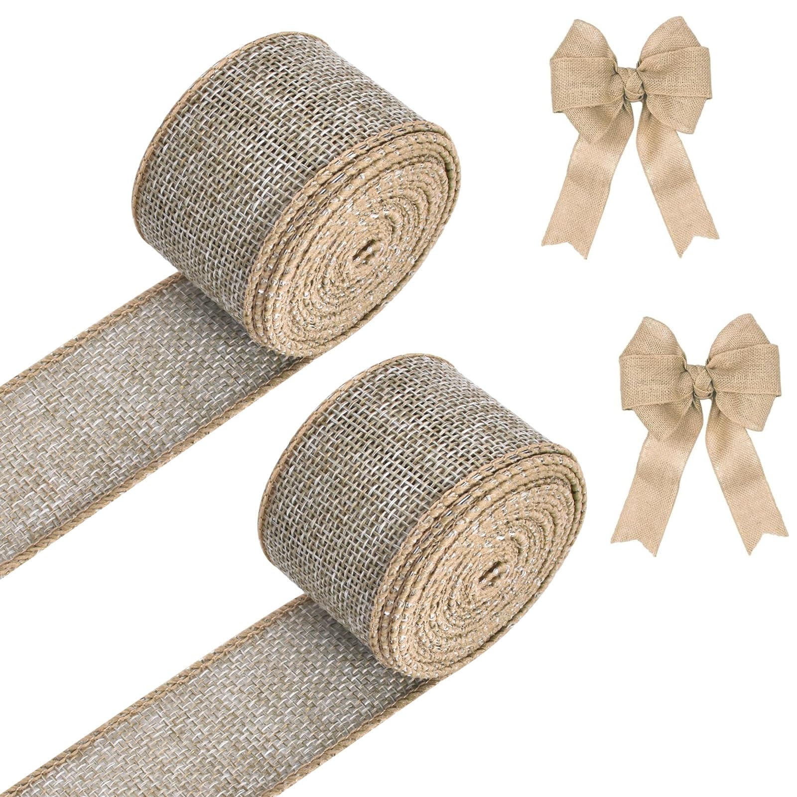 Ruban De Jute Naturel - 5 Rouleaux De 10 M X 6 Mm - Pour Emballage Cadeau, Déco Mariage, DIY