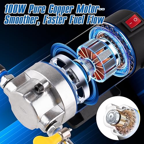 Miniatura 6 de Bomba extractora de aceite de 12 V 100 W, bomba eléctrica de transferencia de fluido, extractor de aceite de motor para cambio de aceite, bomba