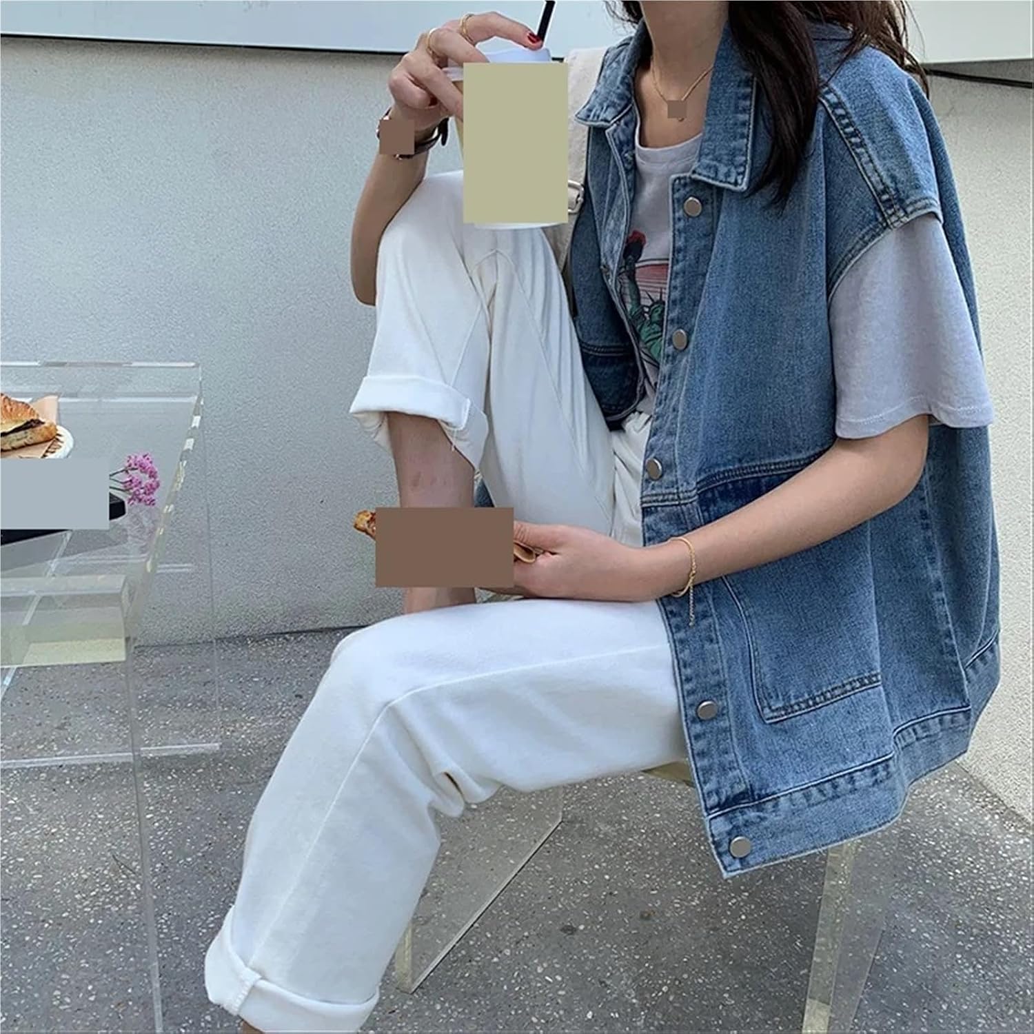 Loose Denim Vest Women's Student Jacket Slimming Versatile Sleeveless