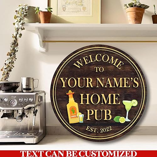 Miniatura 178 de Placa de pared de madera de bar de tequila mexicano personalizado, letrero de bar de México, letrero rústico para pub para el hogar, decoración de 01