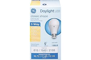 93130568 LED 3 Way Light Bulb, Dimmable Warm White to Daylight (6W,...
