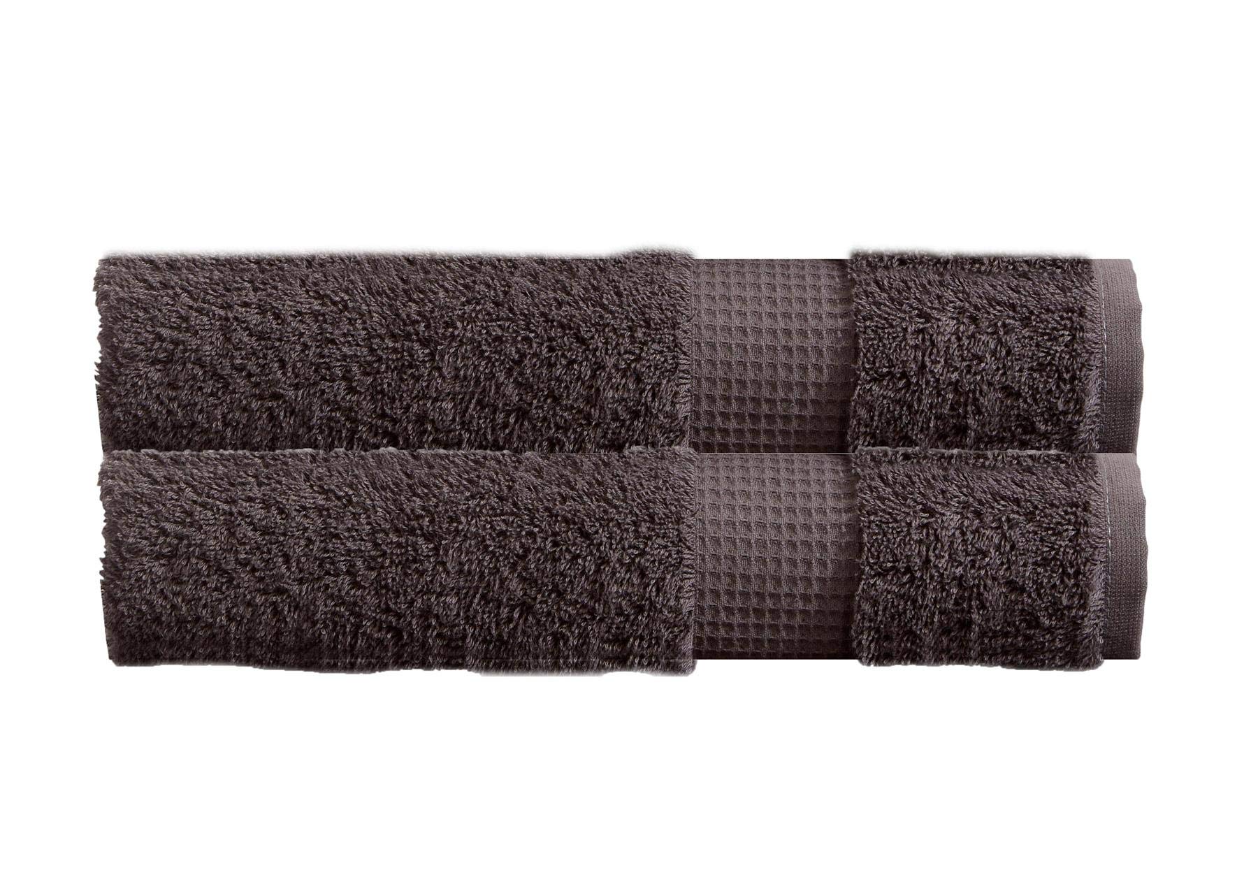 Olivia Rocco Charcoal Egyptian Cotton Towels Home Bathroom Towel Set Bale Fade Resistant 700Gsm Luxe Collection Bales Bath Sets, 2 Bath Towels