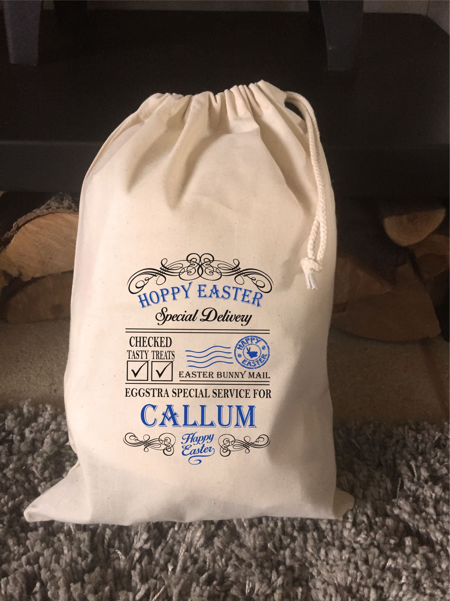 Personalised Bunny Express Easter Gift Bags Various Sizes