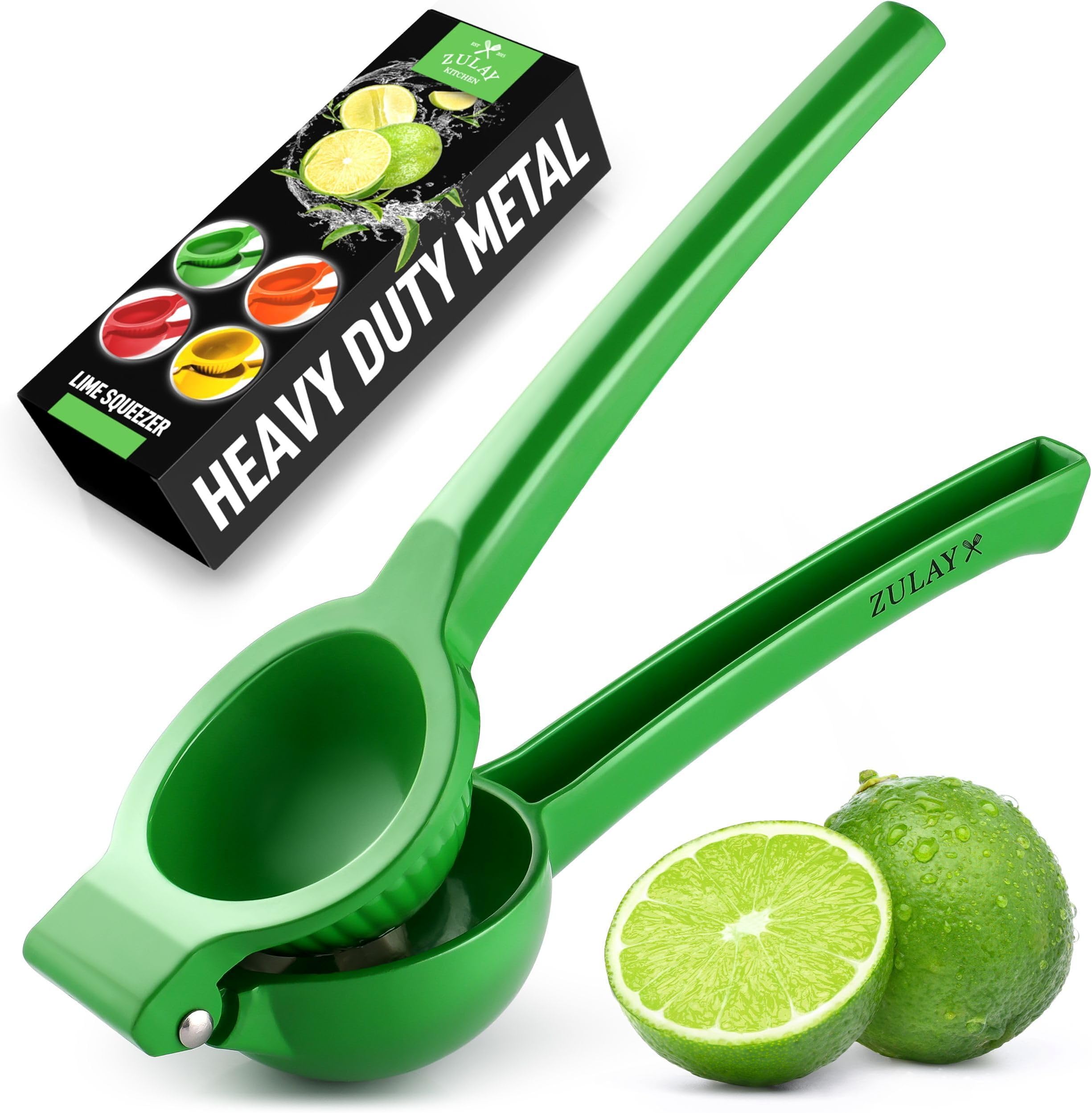 Zulay Premium Quality Metal Lime Squeezer, Citrus Juicer