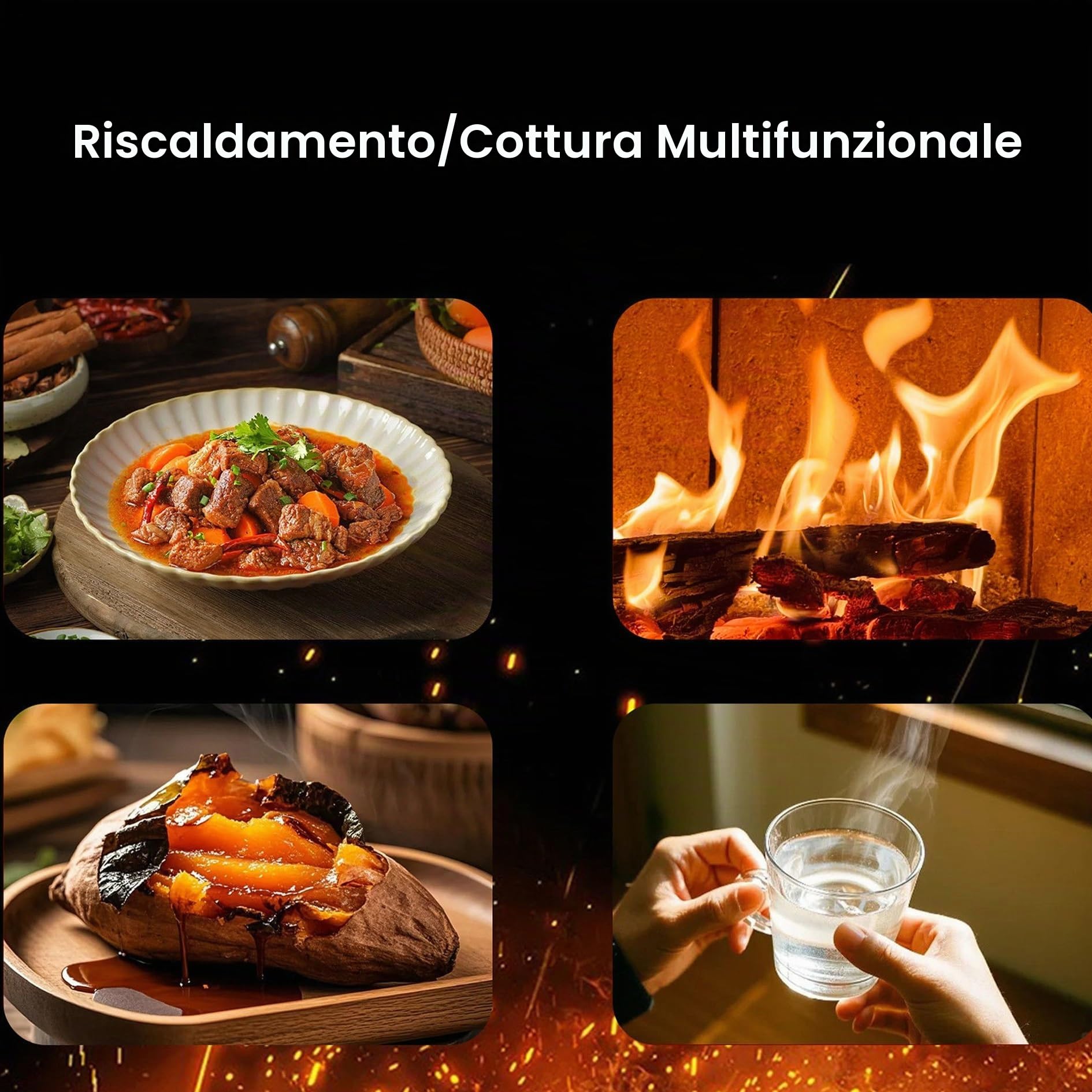 Stufa a legna con forno a riscaldamento rapido gassificazione combustione saldatura completa senza fumo per riscaldamento domestico interno e cottura