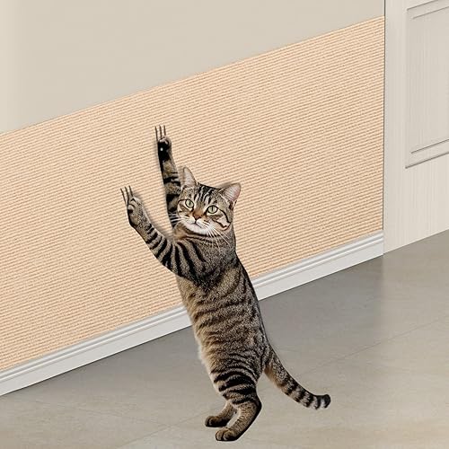 Miniatura 32 de Anit - Protector de muebles de sofá para gatos, 78.7 x 15.8 pulgadas, tapete rascador de esquina de pared de gato, tapete rascador de bricolaje para