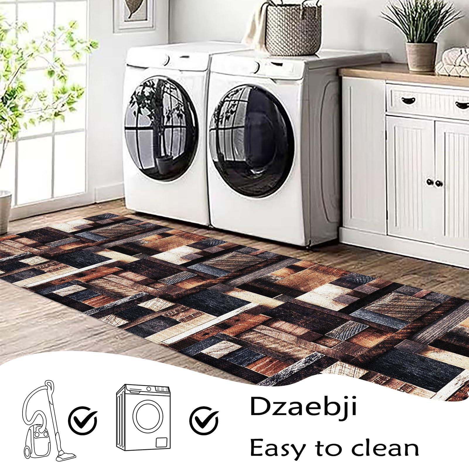 Teppich Läufer Flur Lang 50 x 300 cm rutschfest Küchenläufer Waschbar Teppichläufer Flur Küchenteppich Flurläufer Eingangsteppich Schmutzfangmatte Kurzflor Bettumrandung Teppich Flur für Wohnzimmer