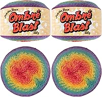 Vista 37 de JubileeYarn Hilo Ombré Blast - 220g/pastel Algodón Peso Bebé - Cripta de Hielo - 1 Pastel