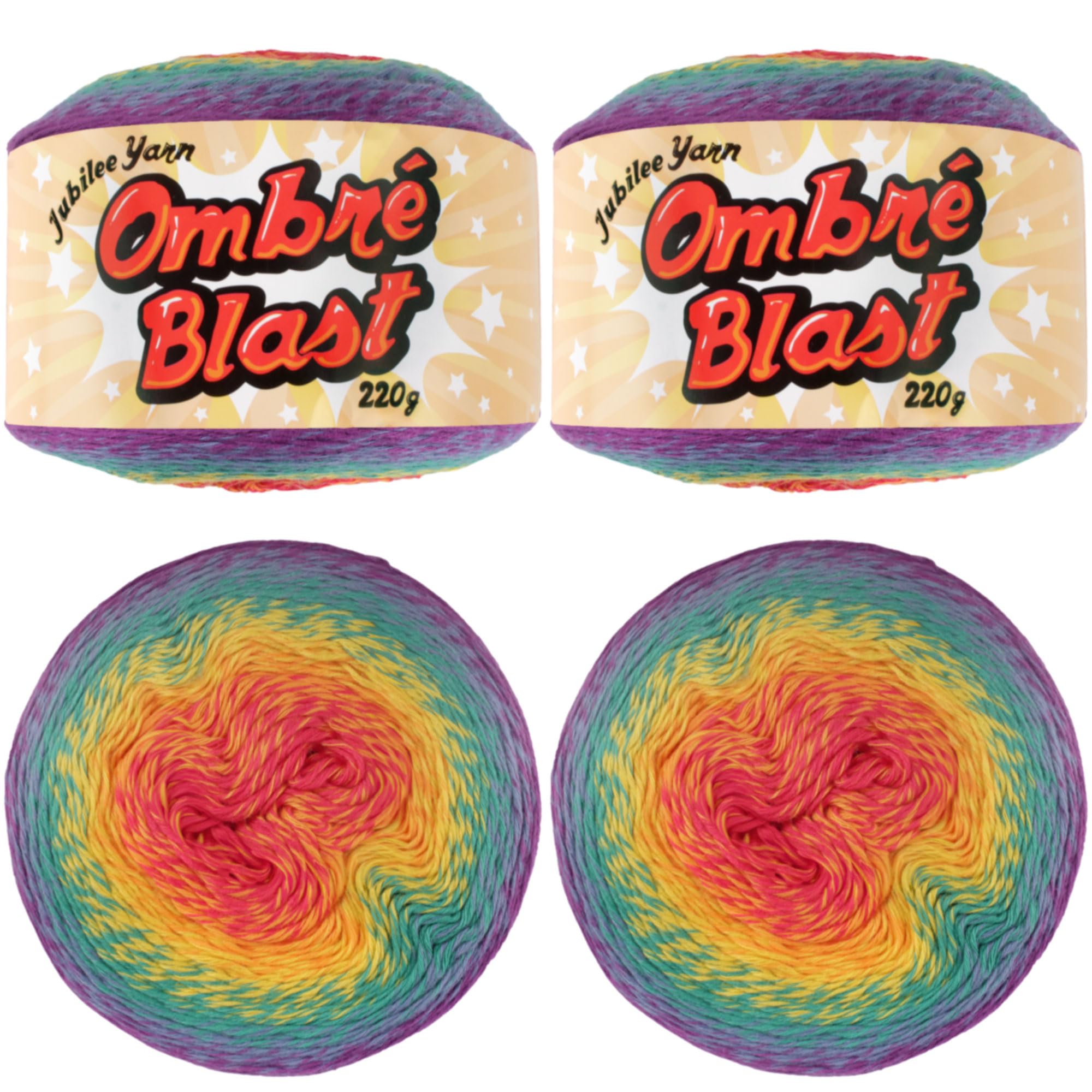 Lana Ombré Blast para tejer mantas de bebé con degradados suaves en casa