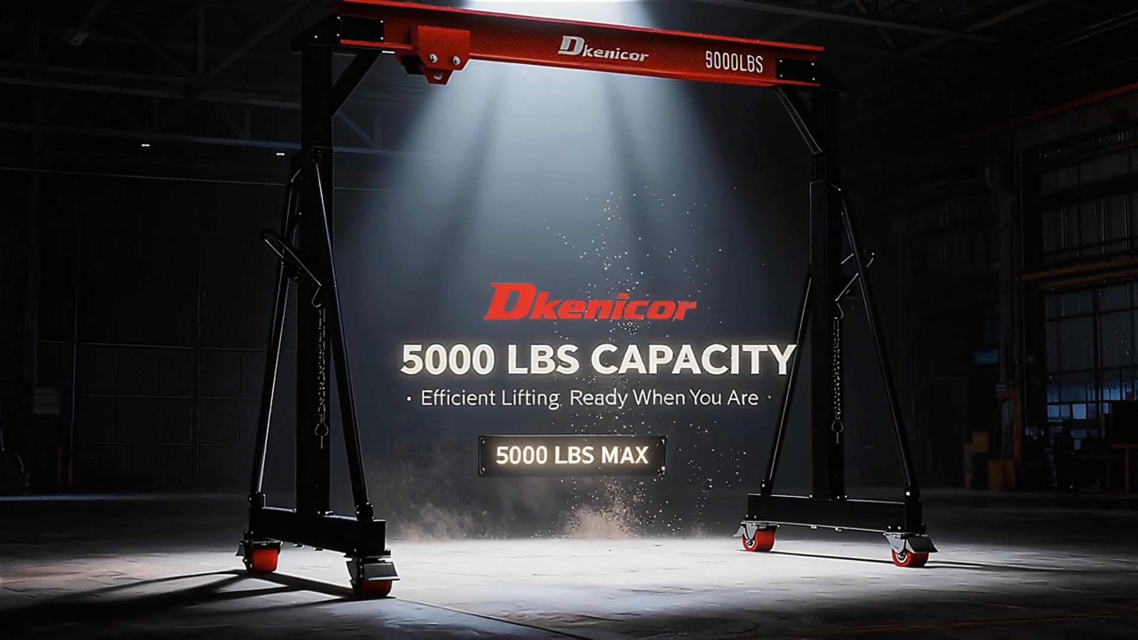 Dkenicor 3 Ton 6600Lb Gantry Crane, 8.53FT Maximum Width, 8.53