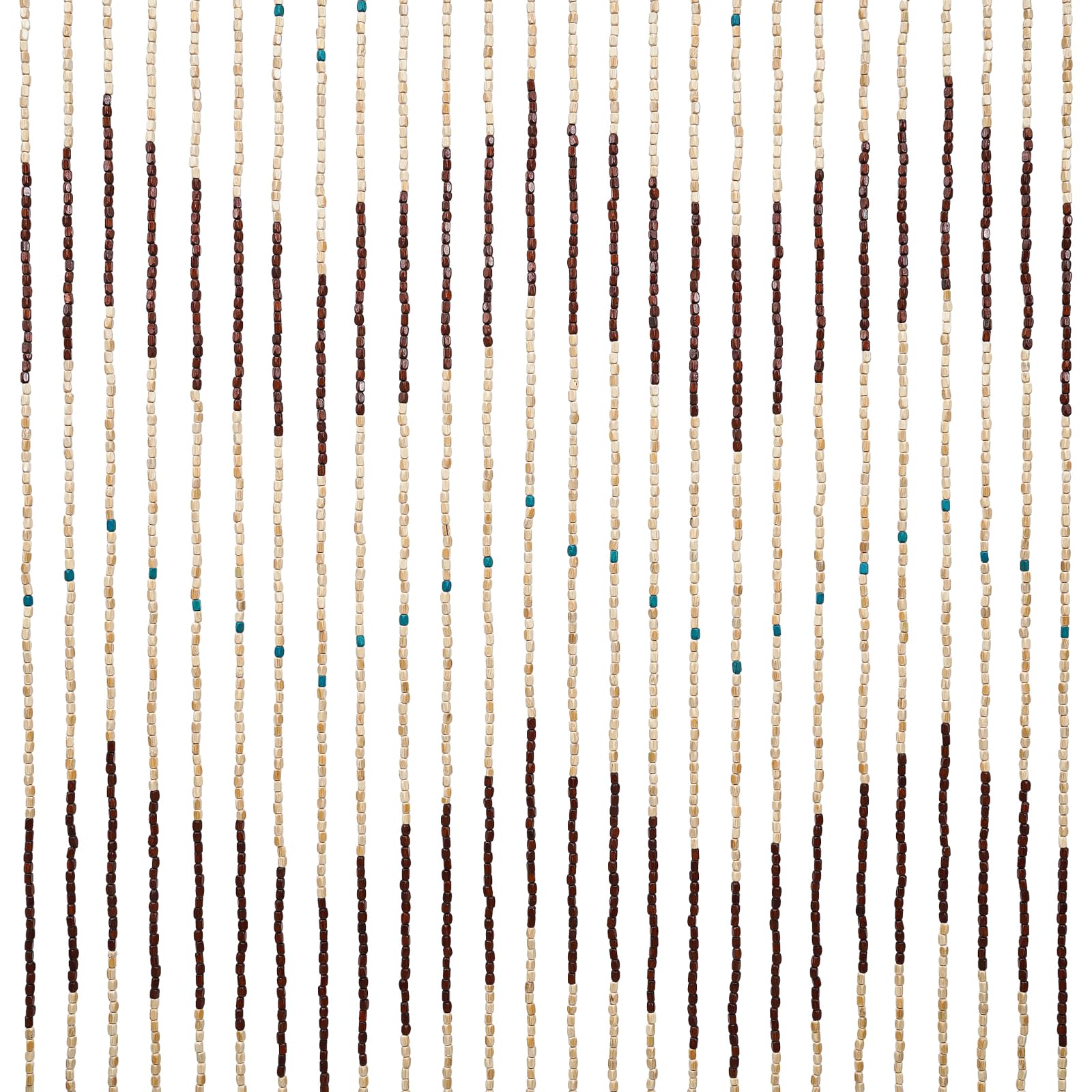 Rideau de porte en bambou - Rideau perles en bois - Rideau à perles en bois - Anti-insectes - Séparateur de pièce - Rideau décoratif pour chambre à coucher, porte de balcon (90 x 220 cm, 31 brins)