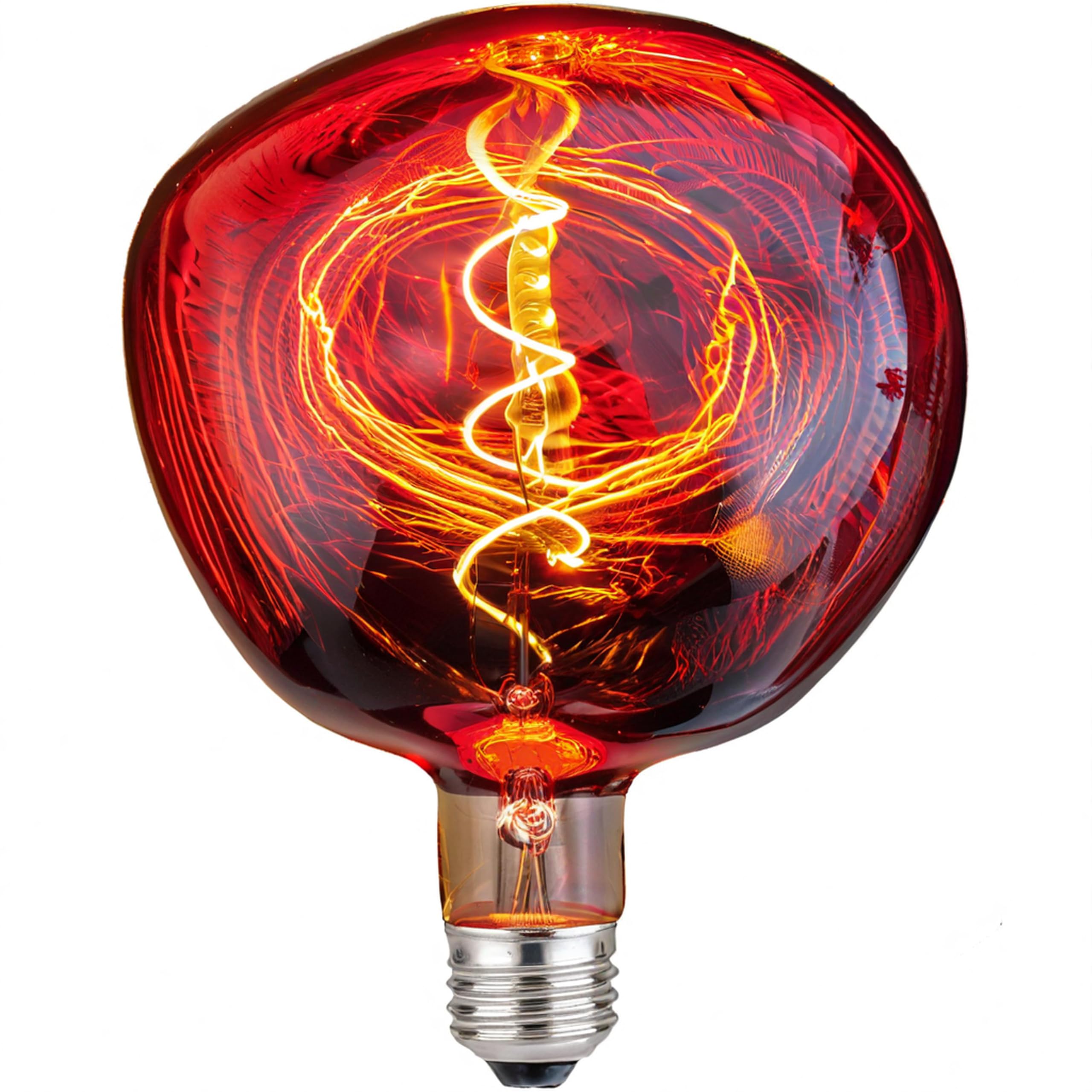 Vanpus Oversized Large Decorative LED Bulb E27 6W - Rose Gold Color Changing, Irregular Stone Design 200mm, High CRI>90 Warm White, Flicker Free Lamp for Living Room, Bedroom, Cafe Decor — image 1