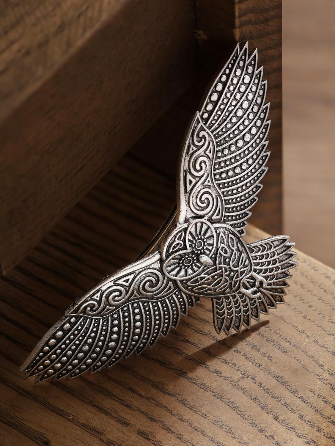 HAQUIL Vintage Antique Celtic Owl Hairpin Hair Stick Barrette Hair Accessory for Women