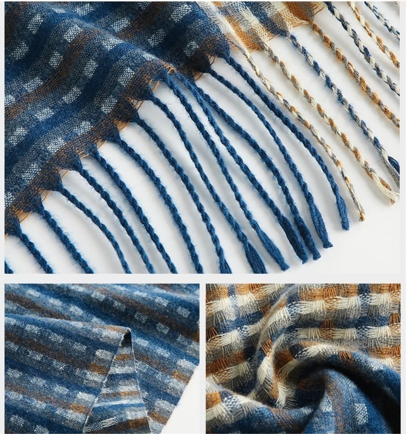 Écharpe Chale Écharpe Femme d'hiver Châles Cachemire Toucher Hiver Wraps Plaid Etole Femme(F)