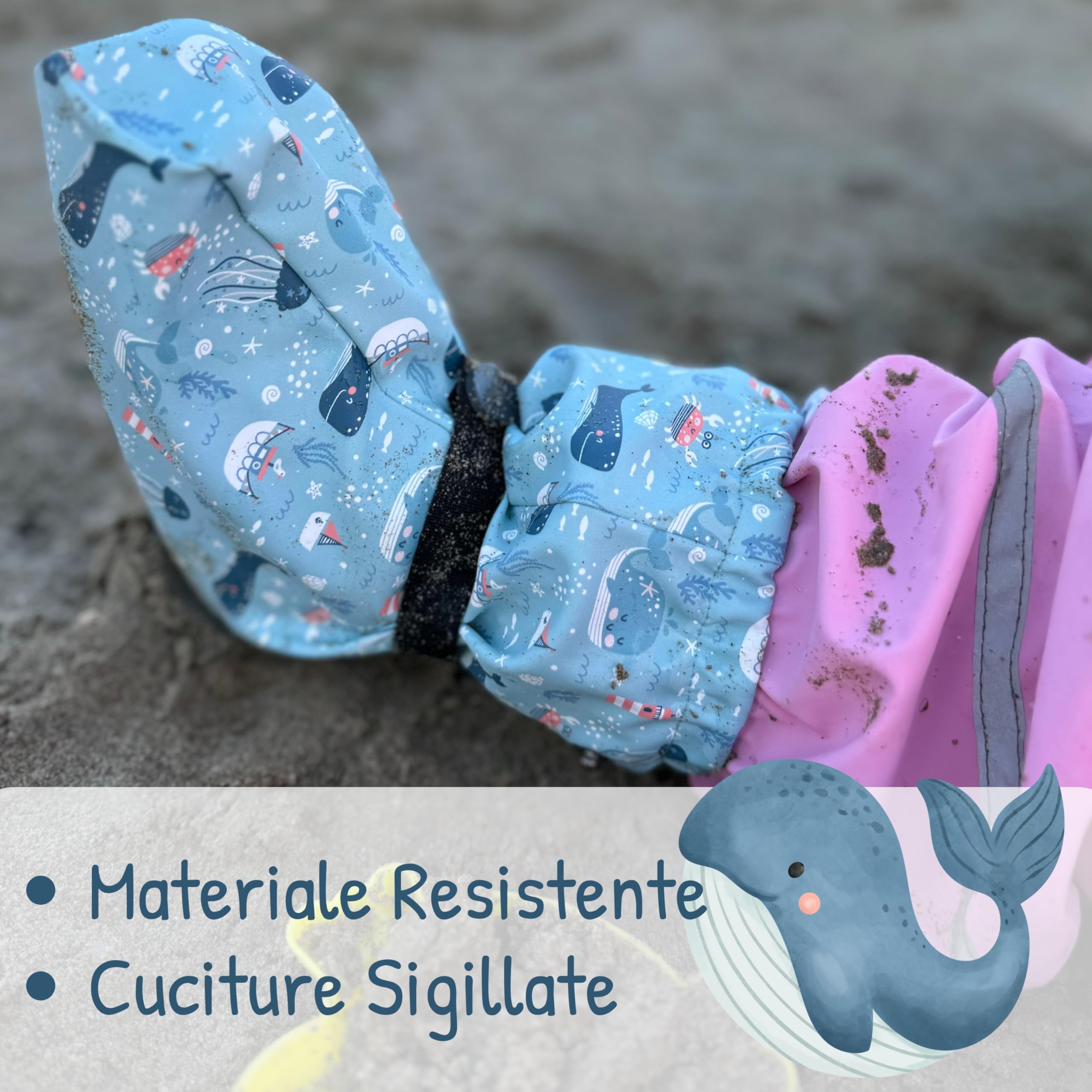 HECKBO Stivaletti da Pioggia per Bebè 3-24 Mesi - Impermeabili con Fodera in Pile - Diversi Motivi - Scarpe da Esterno per Neonati e Bambini Piccoli