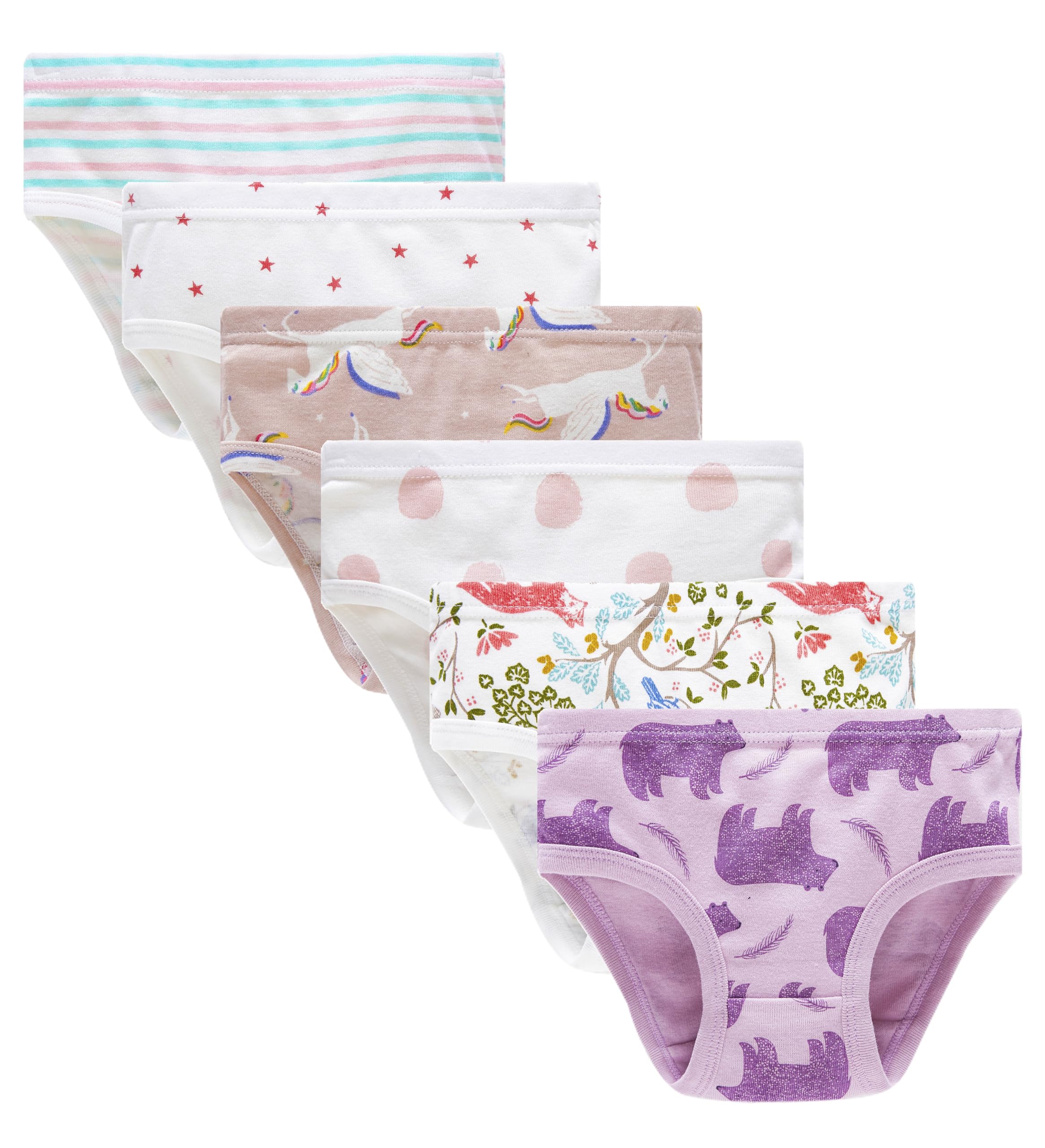Cadidi Dinos Ropa interior de algodón suave para bebés y niñas pequeñas