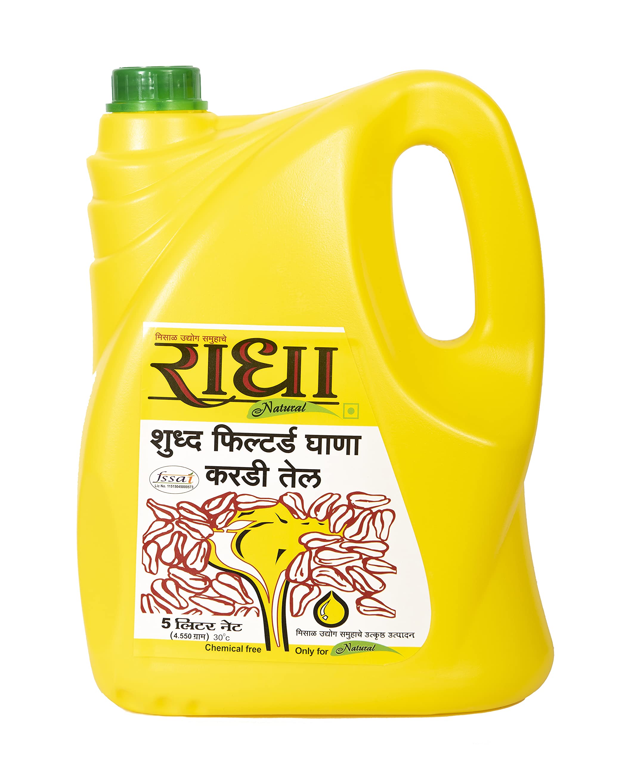 Radha Naturals 5 Liter Premium Cold-Pressed Safflower Oil (Kusum Tel) – Organic, Kachi Ghani, and Extracted Using a Traditional Wooden Churner (B0CKVWL9DX) Amazon Price History, Amazon Price Tracker