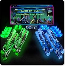 Glow Battle A Light-Up Sword Game for Kids and Adults | 2-8 Players, Ages 8+ | Glow in The Dark Outdoor Games | Reunion & Party Game | Outside Toys for Tweens Thrilling & Memorable!