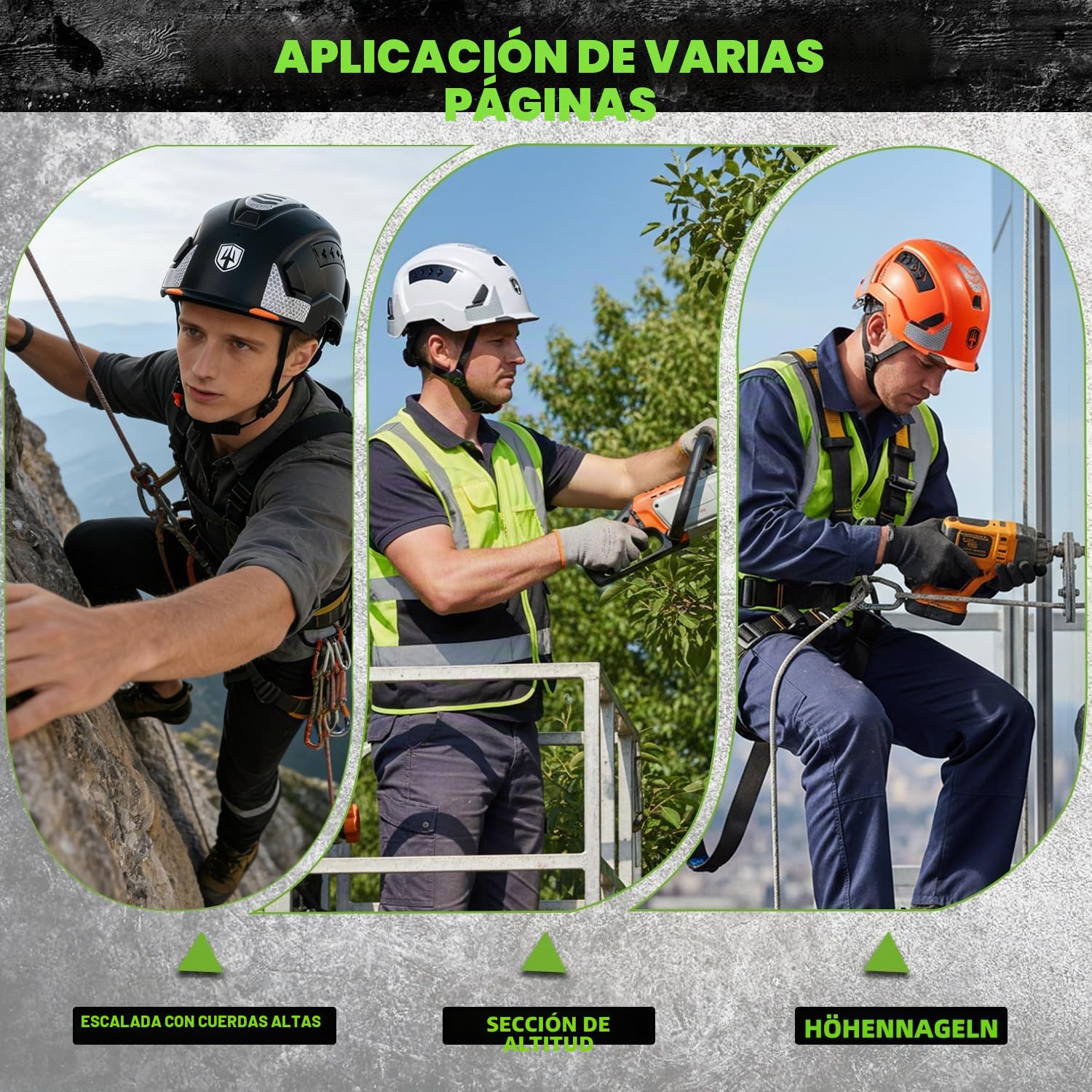 GREEN DEVIL VOLTEK Vent Air - Casco industrial para adultos, con certificado EN12492, certificado EN397, absorción de impactos y resistencia a la penetración con protección adicional en todos los