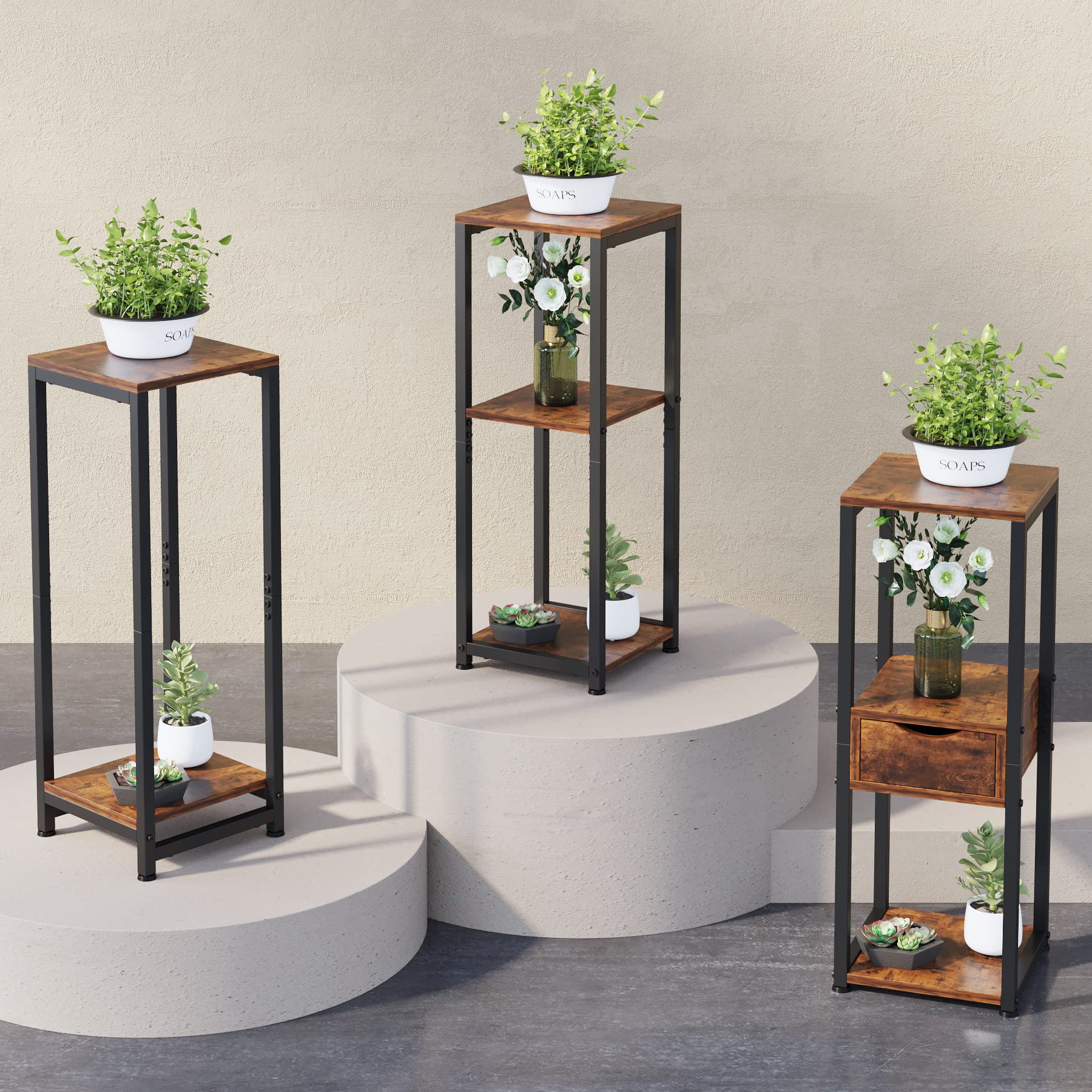 Tall Plant Stand Indoor ,Metal Plant Stand Indoor Tall, Tall Plant Stand for Indoor Stands Multiple, Corner Plant Stand Indoor, Small Side Table for Indoor Plants, Corner Plant Table