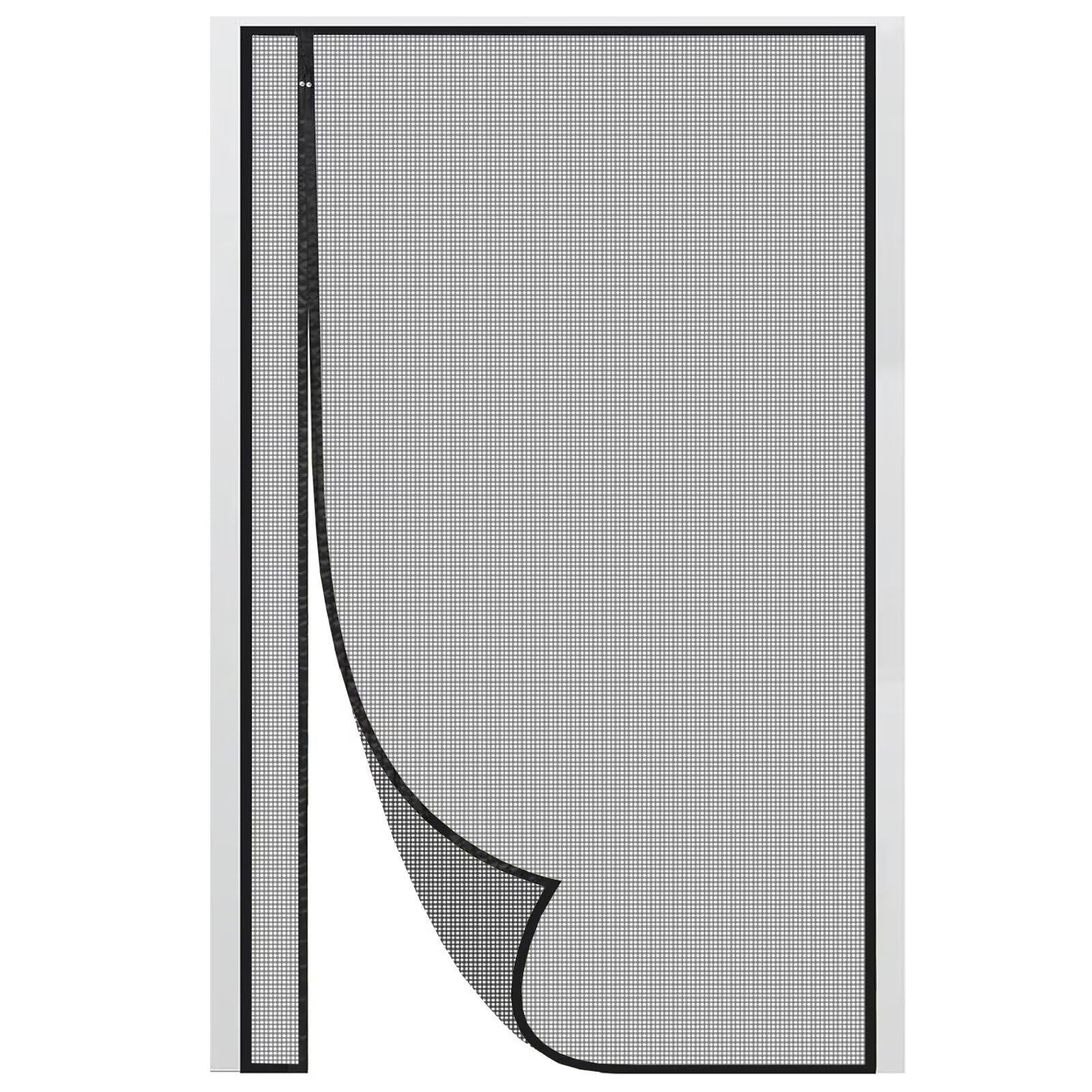 Moustiquaire pour porte aimantée 145x225 cm idéale pour enfants et animaux