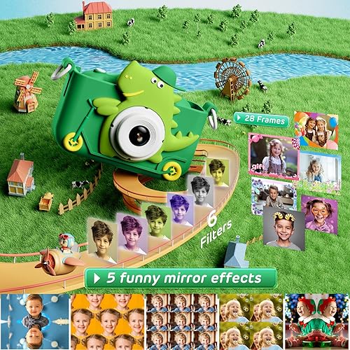 Miniatura 7 de Juguetes de cámara para niños de 3 a 12 años, cámara de video digital para selfie HD 1080P para niños pequeños, regalos de cumpleaños de Navidad,