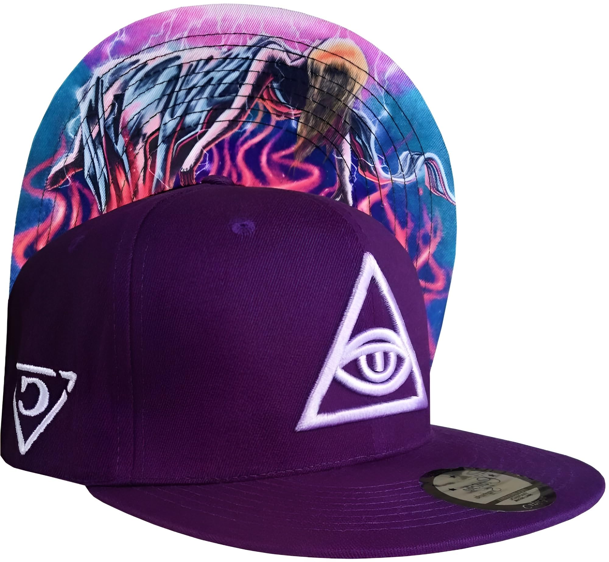 Capiche [99+ Variations] Purple Snapback Hat for Men, Levitation, Magician Hat, Anime Baseball Cap Women, Flat Brim