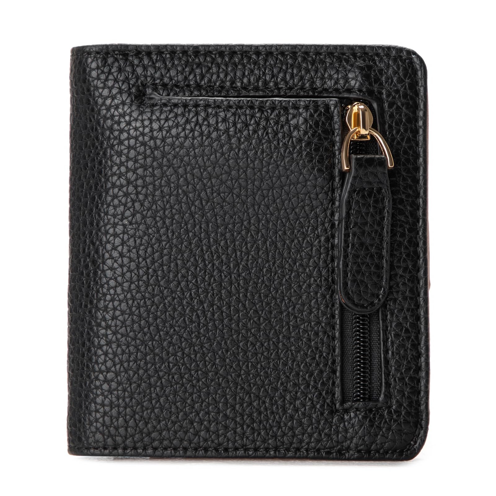 BECEERE Womens Walle Rfid Blocking Small Compact Bifold Pocket Wallet Women travel mini wallet Ladies Purse with ID Window (Black)