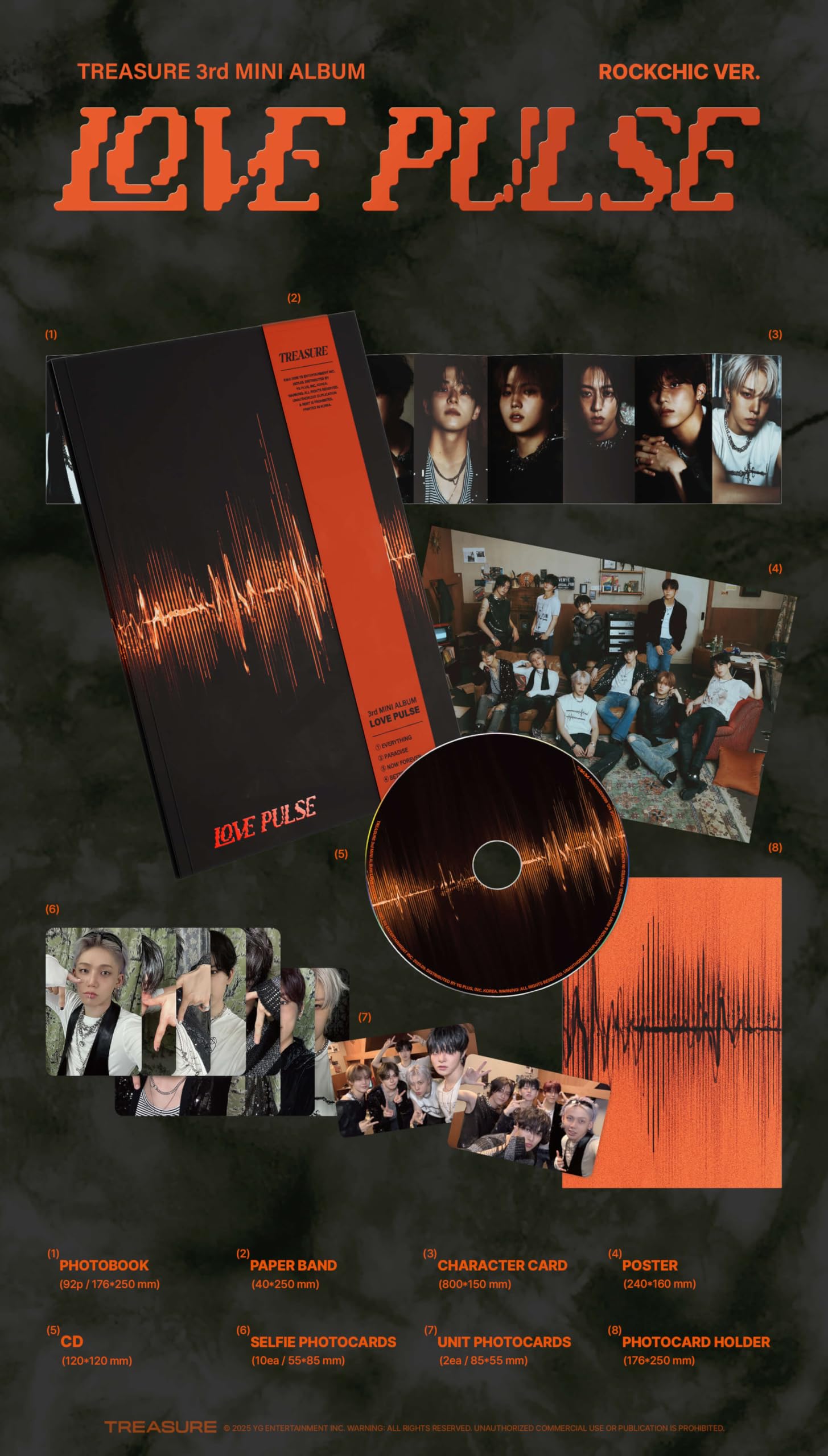 LOVE PULSE TREASURE Album [Metal+Street+Rockchic Full Album Set]+Pre Order Benefits+BolsVos Idol-Inspired Freebies (3rd Mini Album)