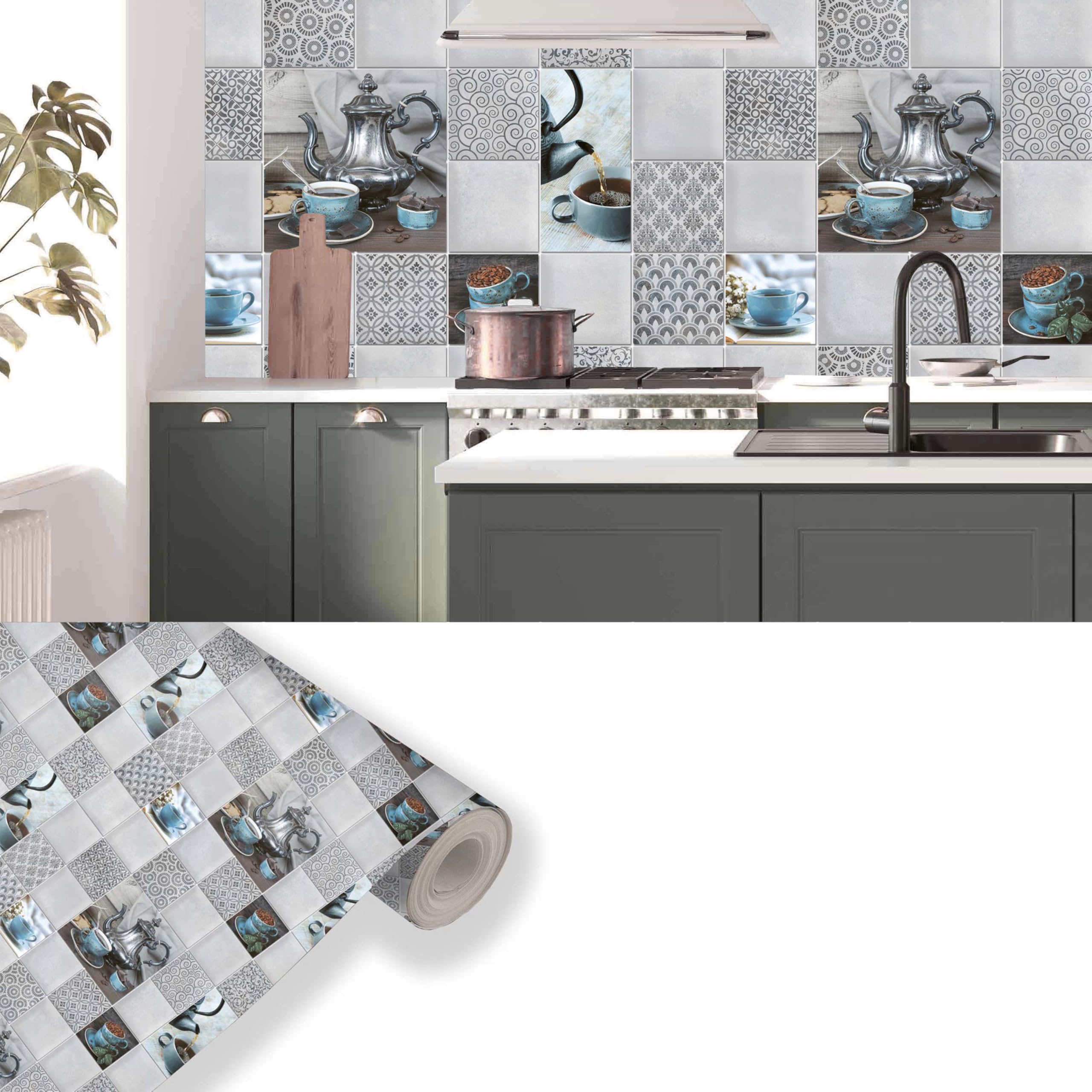 Guru1ders Kitchen Wallpaper Oil Proof Waterproof Grey Wallpaper for Walls Size (40x100) Cm Self Adhesive Wallpaper for Kitchen Stickers Waterproof Oil Proof Roll Cup Plate Wall Paper for Wall Decor (B0D9TL57XG) Amazon Price History, Amazon Price Tracker