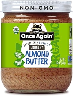 Once Again Organic, Crunchy Almond Butter - Salt Free, Unsweetened - 12 ...