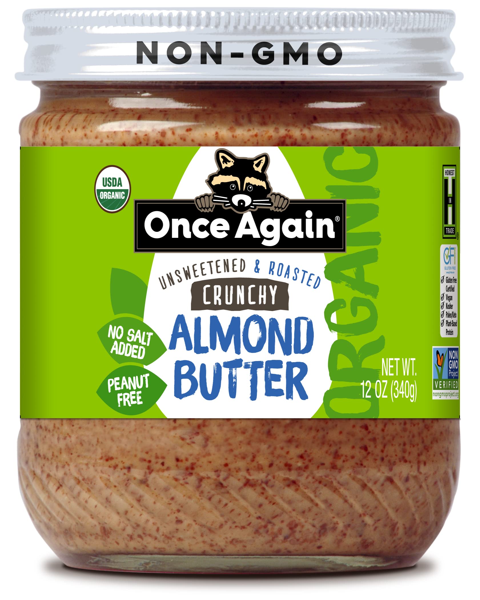 Once Again Nut Butter Almond Crunchy Organic, 12 oz