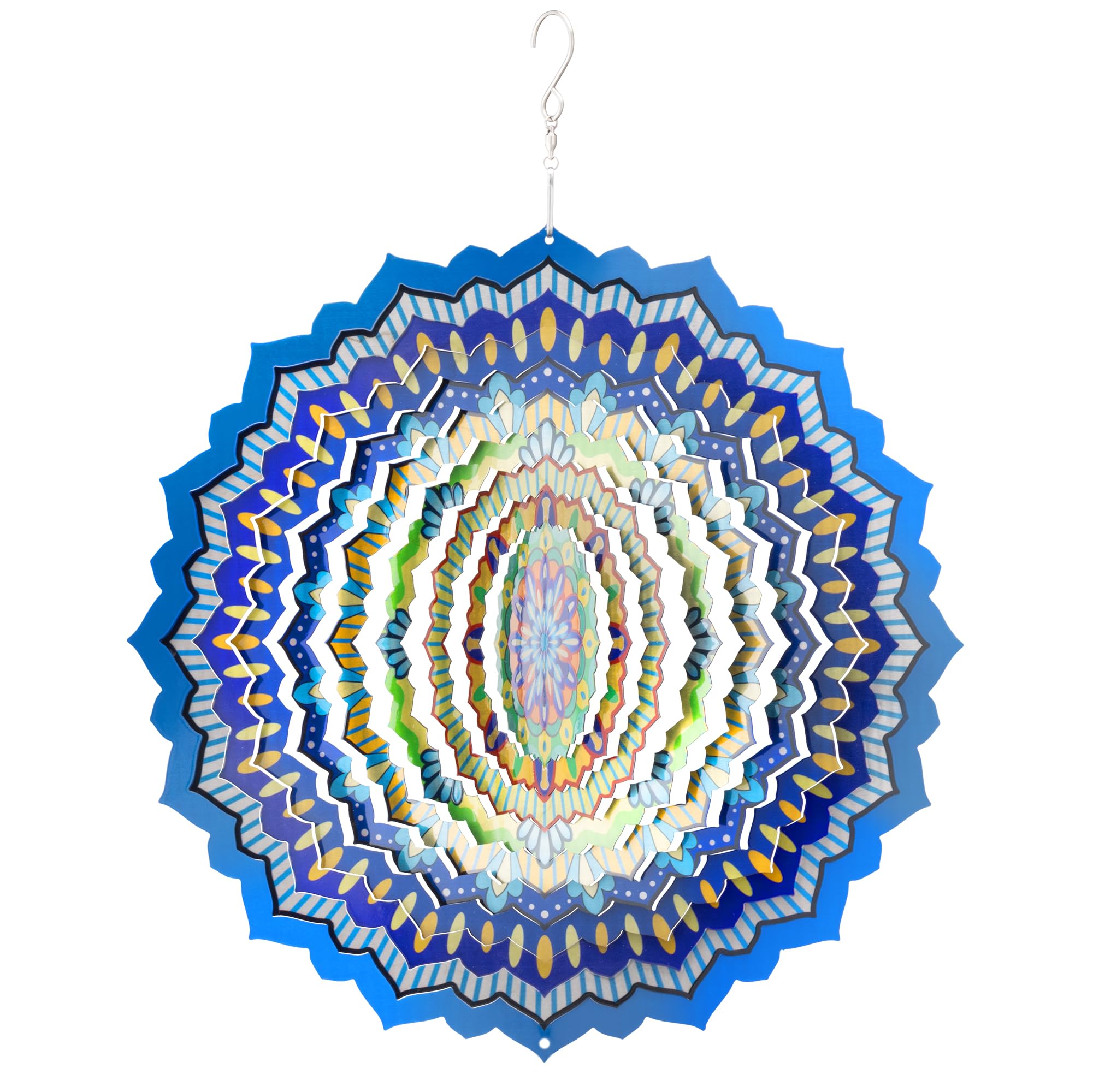 Navaris Garden Wind Spinner - Hanging Ornaments & Windmill Spinners - Kinetic Pinwheel Wind Mill - Outdoor Windmills for the Garden, Trees, Balcony for Men and Women