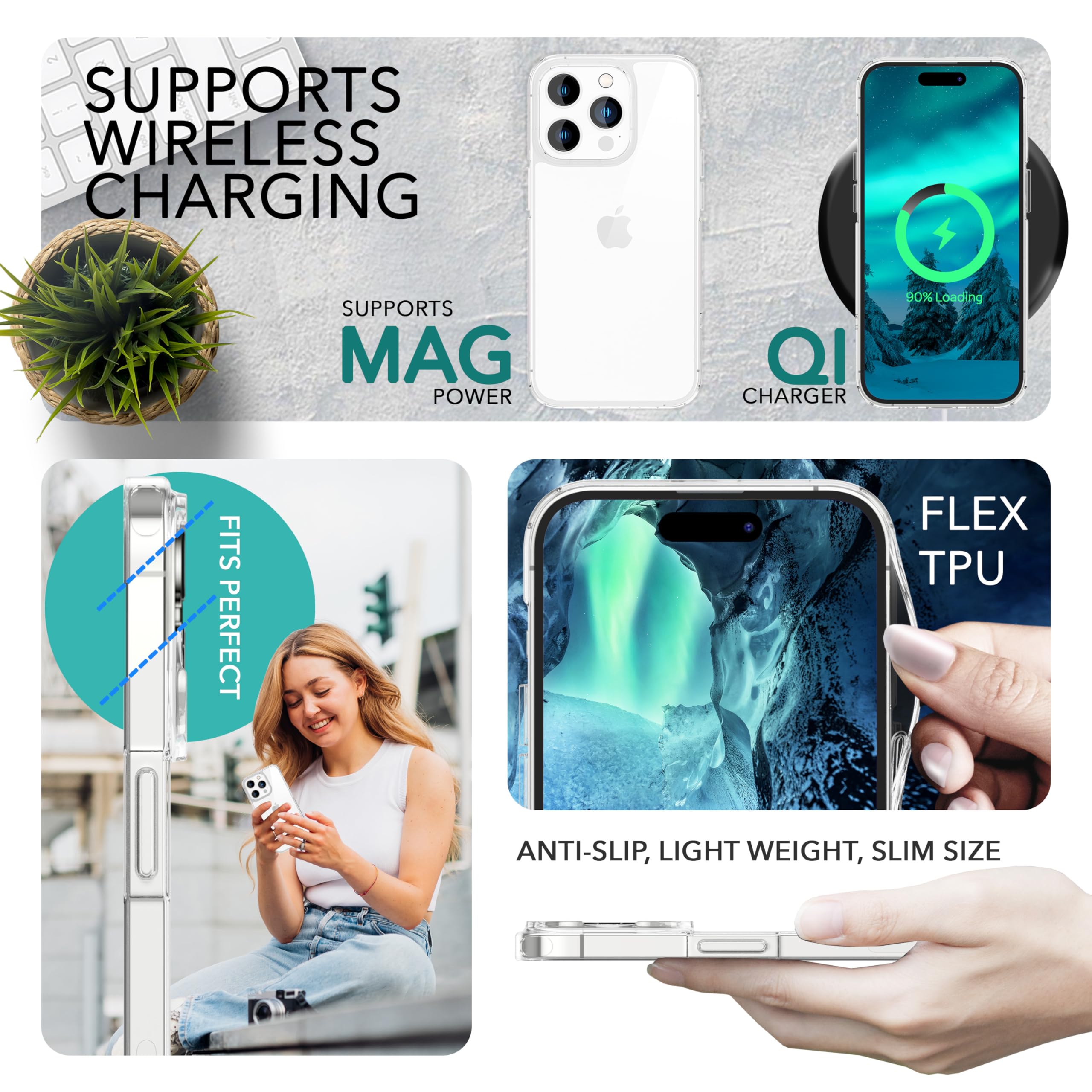 NALIA Chiaro 360° Cover Ibrida compatibile con iPhone 14 Custodia NALIA Chiaro 360° Cover Ibrida compatibile con iPhone 14 Custodia