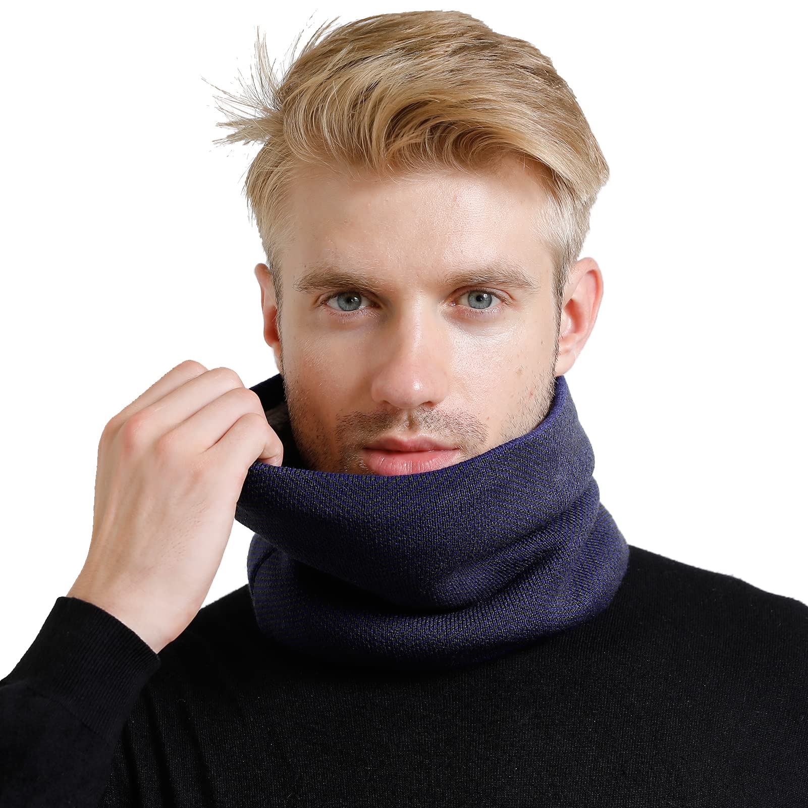Onvavient Scaldacollo invernale uomo, Sciarpa tubolare caldo collo sci coprirsi, Scaldacollo Sciarpa invernale, Sciarpa in pile morbido