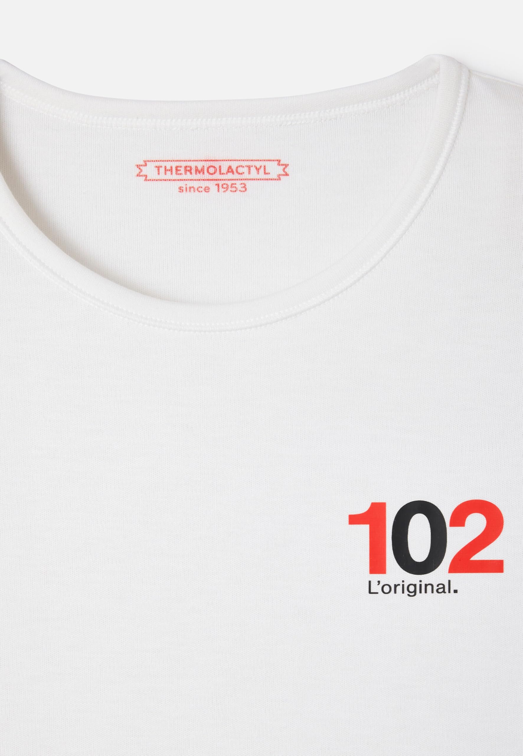 Damart Thermolactyl Homme T-Shirt | Acrylique et Polyester, Col Rond, Manches courtes, Sous-vêtement Thermique, Blanc, L