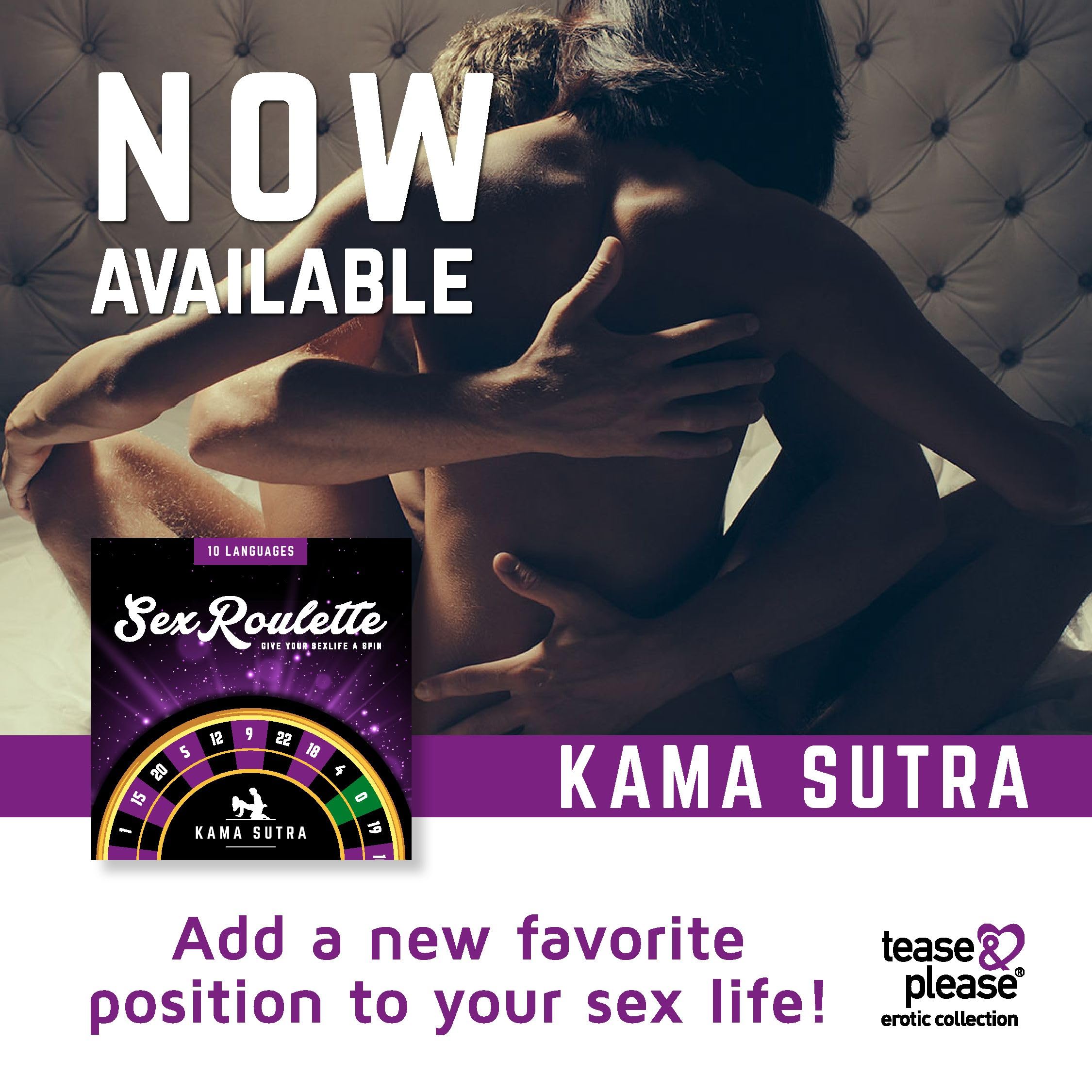 EasyGlide Tease And Please & Kamasutra Sex Roulette (10 lingue) - Giochi per Adulti per Aggiungere Avventura alla tua Vita Sessuale - Giochi da Tavolo per Adulti con 24 Sfide