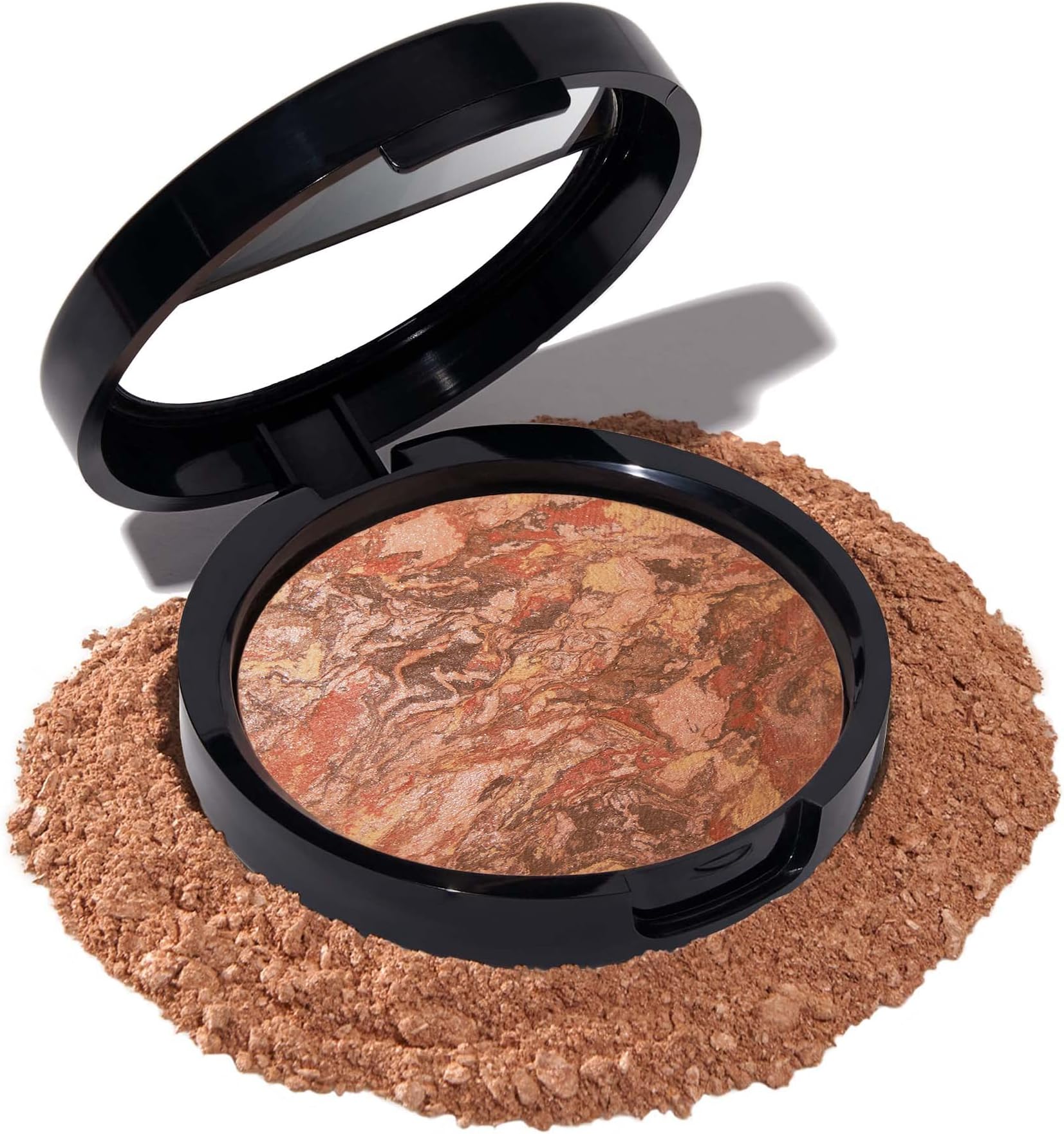 LAURA GELLER Baked Balance-n-Brighten Colour Correcting Powder Foundation (Deep) Buildable Light to Medium Coverage Baked Foundation, Demi-Matte Finish