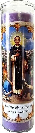 Staci19 Saint Martin San Martin de Porres Violet Devotional Candle
