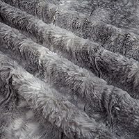 Vista 2 de Shannon Minky Luxe Cuddle Fawn Silver, Tela por yarda