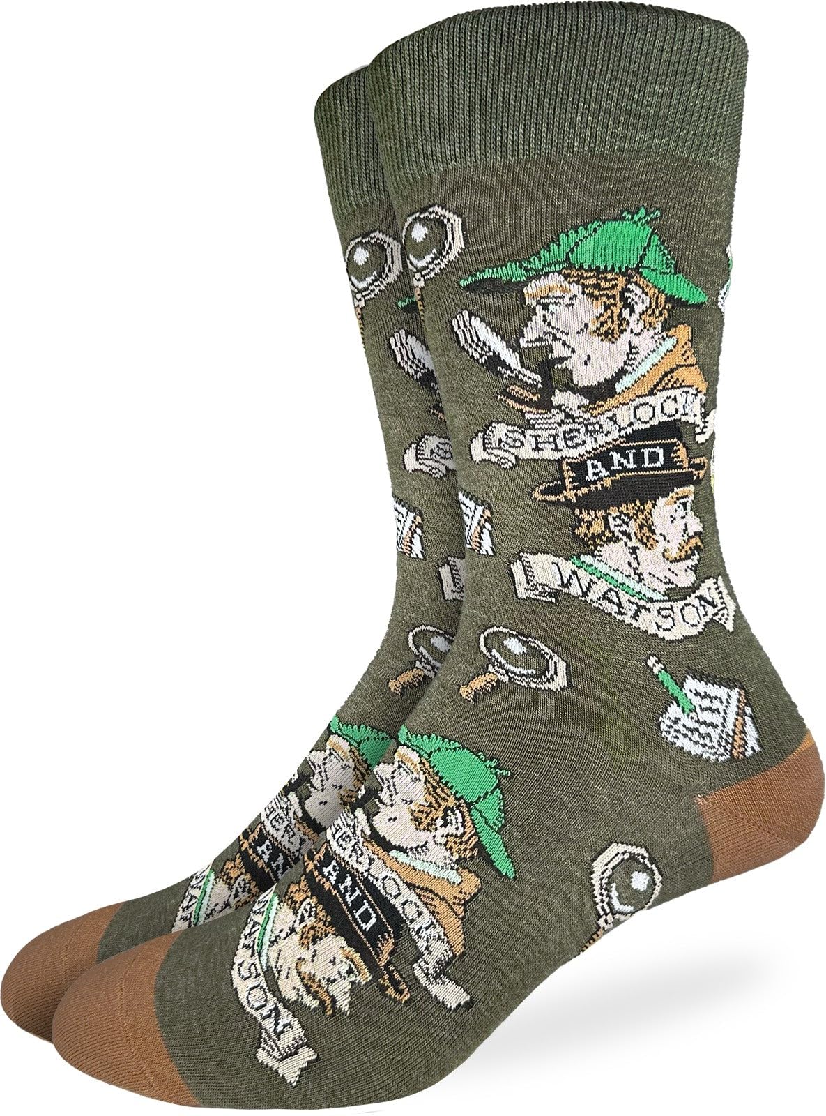 Good Luck Sock Men's Bigfoot, Sasquatch, Abominable Snowman & Yeti Socks, Adult, Sherlock Holmes, Mens, Large