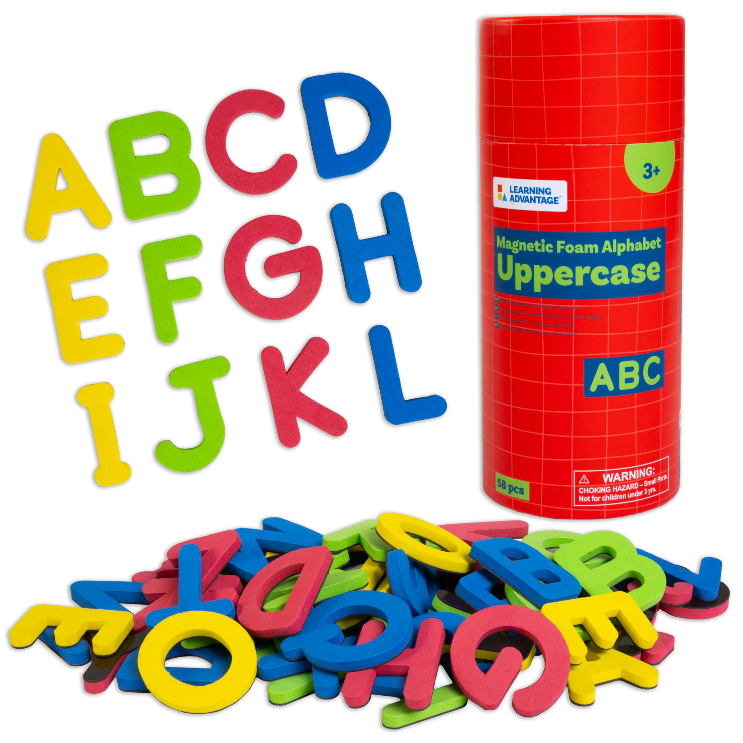 Letras Magnéticas De Madera – Juego De 52 Piezas En Colores Para Aprender El Abecedario | +3 Años